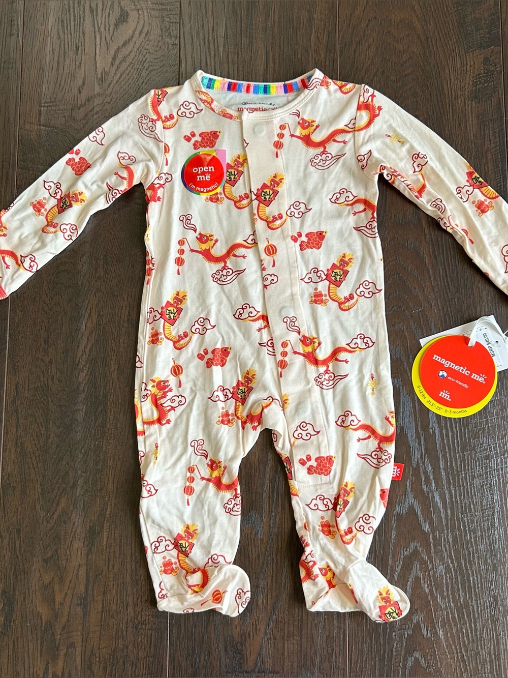 Magnetic Me Lucky Dragon Modal Magnetic Footie 0-3m